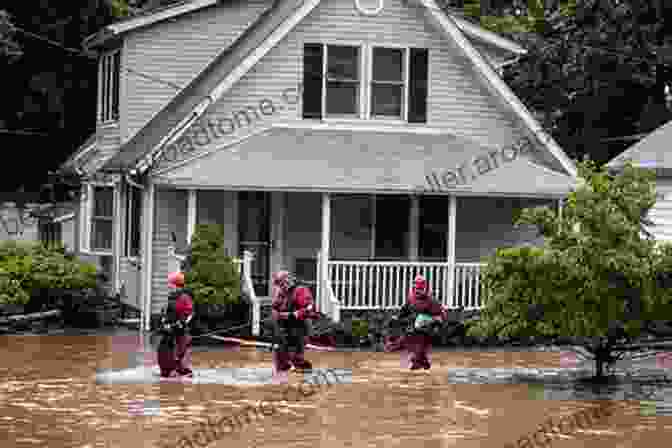 A Flood Inundating A City, Submerging Buildings And Cars Natural Disasters In A Global Environment