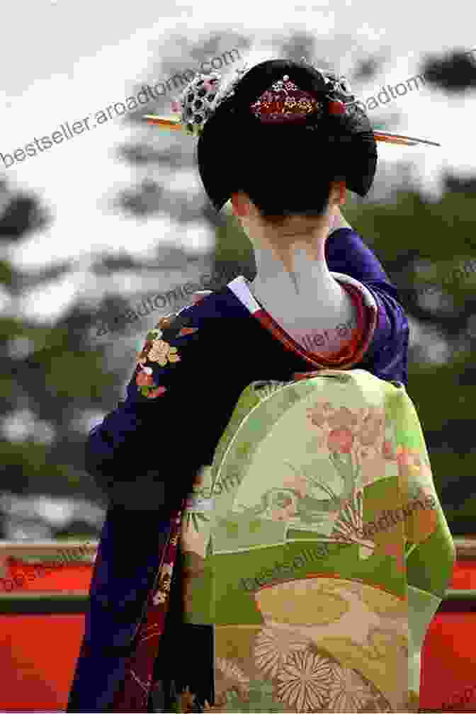 A Graceful Maiko Performing A Traditional Dance Maiko Masquerade: Crafting Geisha Girlhood In Japan