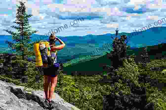 A Hiker Backpacking On The Appalachian Trail, Surrounded By Lush Green Trees And A Clear Blue Sky Resetting On The Appalachian Trail