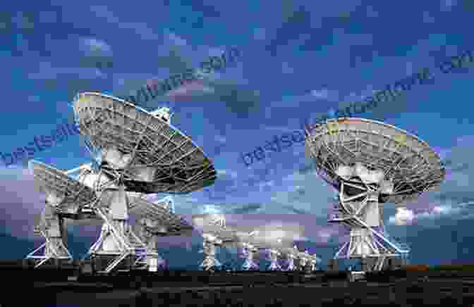 A Radio Telescope Dish Pointed Towards The Night Sky, Searching For Signals From Alien Civilizations The World Unseen (Life On Other Worlds)