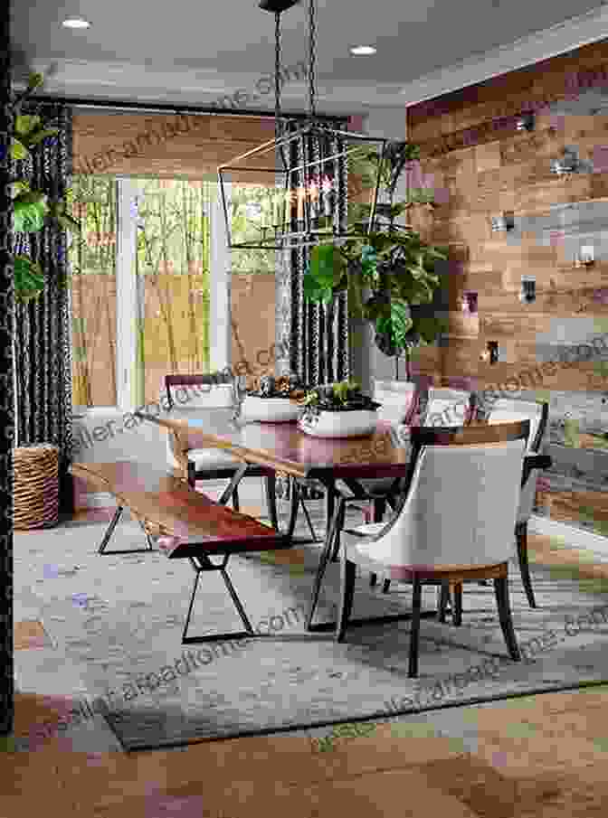 A Rustic Dining Room With A Wooden Table And Natural Stone Accents 50 THINGS TO KNOW ABOUT LANDSCAPING: ADD LIFE TO YOUR HOME AND GARDEN (50 Things To Know Home Garden)