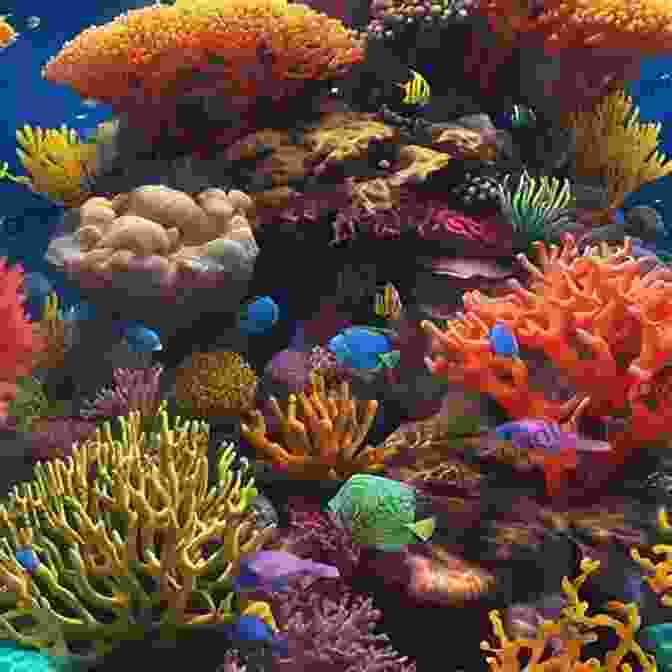 Colorful Coral Reef Teeming With Life And An Oceanographer Recording Data In The Background My Ocean Is Blue Ashley Barron