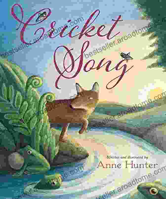 Cricket Song Book Cover By Anne Hunter, Featuring A Cello On A Vibrant Background Cricket Song Anne Hunter