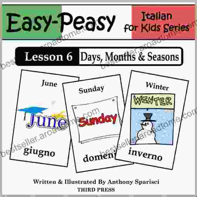 Months Days Seasons Easy Peasy Italian For Kids Book Cover Italian Lesson 6: Months Days Seasons (Easy Peasy Italian For Kids)