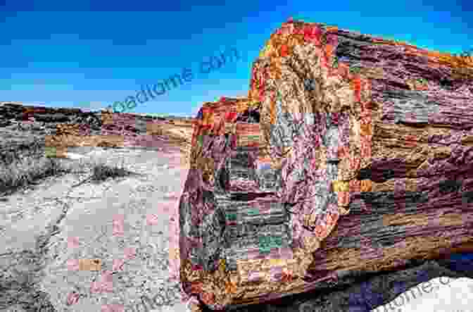 Petrified Tree Trunk In Petrified Forest National Park, Showcasing Its Intricate Patterns And Well Preserved Details Arizona Rocks : A Guide To Geologic Sites In The Grand Canyon State (Geology Rocks )