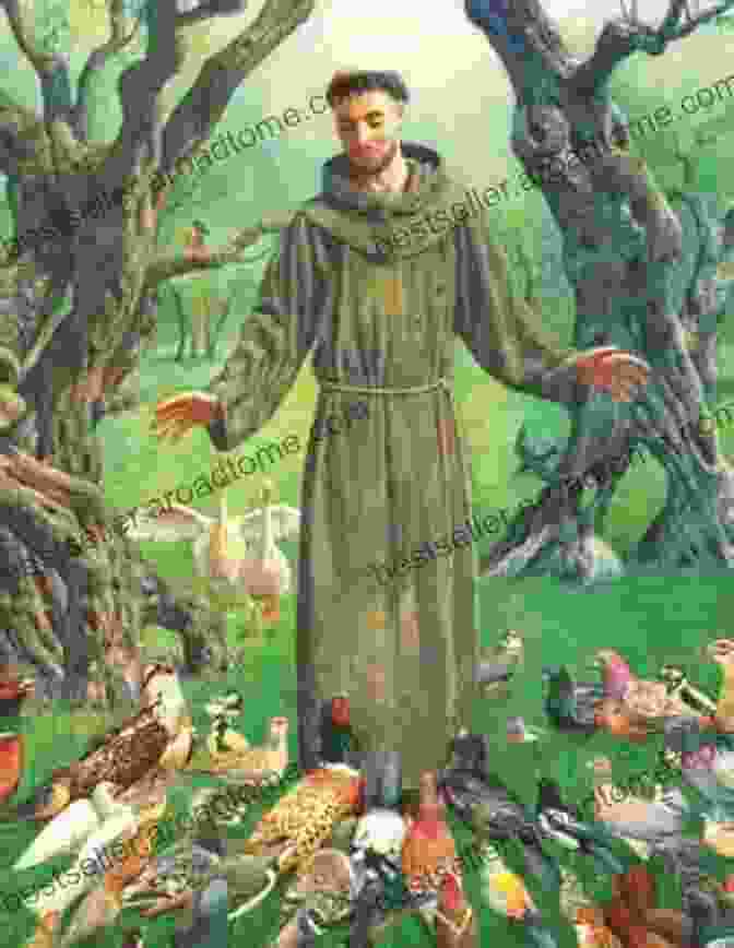 Saint Francis Of Assisi Surrounded By Birds, Symbolizing His Love For Nature The Writings Of St Francis Of Assisi