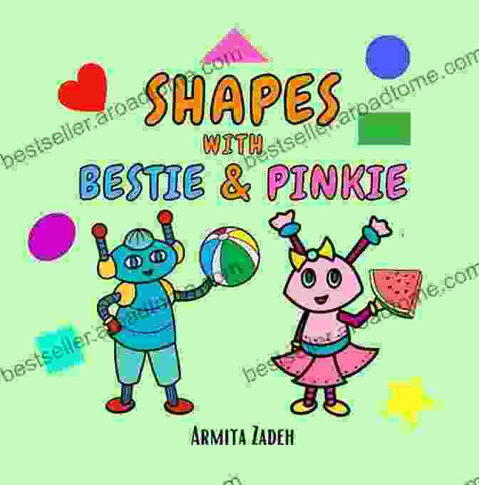 Shapes With Bestie And Pinkie Book Cover Featuring Bestie The Bunny And Pinkie The Elephant Surrounded By Colorful Shapes Shapes With Bestie And Pinkie: An Interactive Learning For Toddlers About Shapes Colors And Words (Learn With Bestie Pinkie)