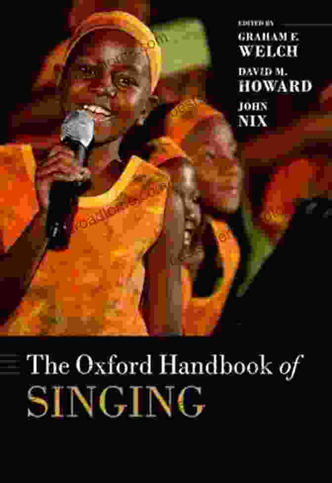 The Cover Of The Oxford Handbook Of Singing, Featuring A Close Up Of A Singer's Mouth, With A Vibrant Background Of Musical Notes. The Oxford Handbook Of Singing (Oxford Library Of Psychology)