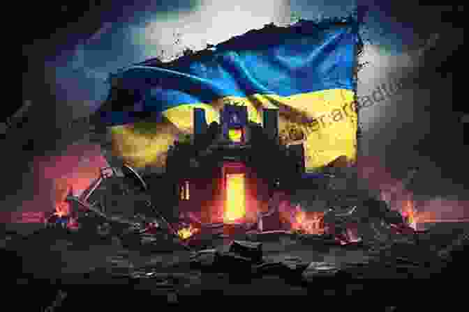 Ukraine In Flames Book Cover Featuring A Photograph Of A Burning Building In Ukraine Ukraine In Flames #2 Arne Fronsdal